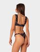EDIKTED Floral Scrunch Cupped Bikini Top image number 5