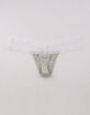 FULL TILT Lace Trimmed Heather Gray Thong image number 2