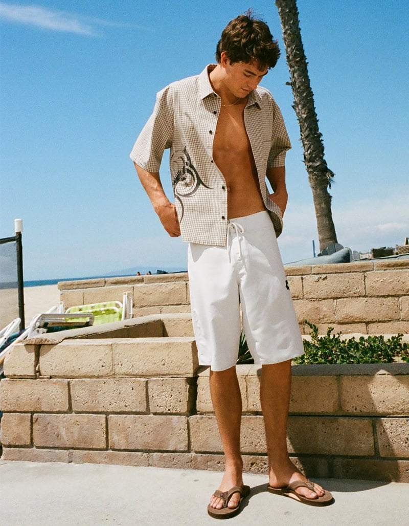 RSQ Mens Micro Plaid Button Up Shirt image number 4