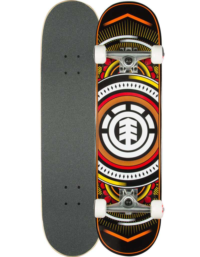 ELEMENT Hatched Red Full Complete Skateboard image number 0