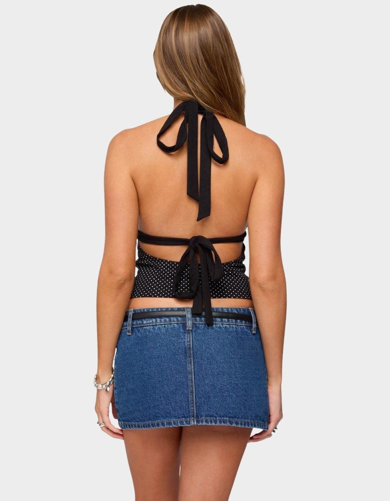 EDIKTED Ginny Mixed Polka Dot Halter Top image number 2