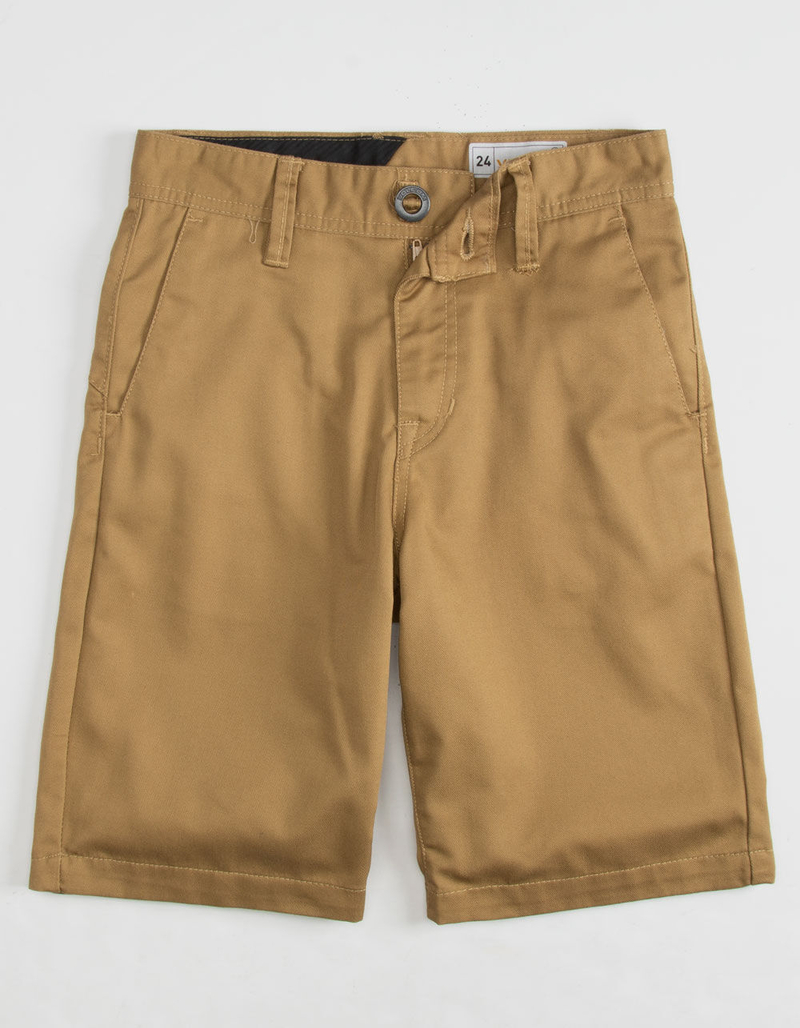 VOLCOM Frickin Chino Dark Khaki Boys Shorts image number 0