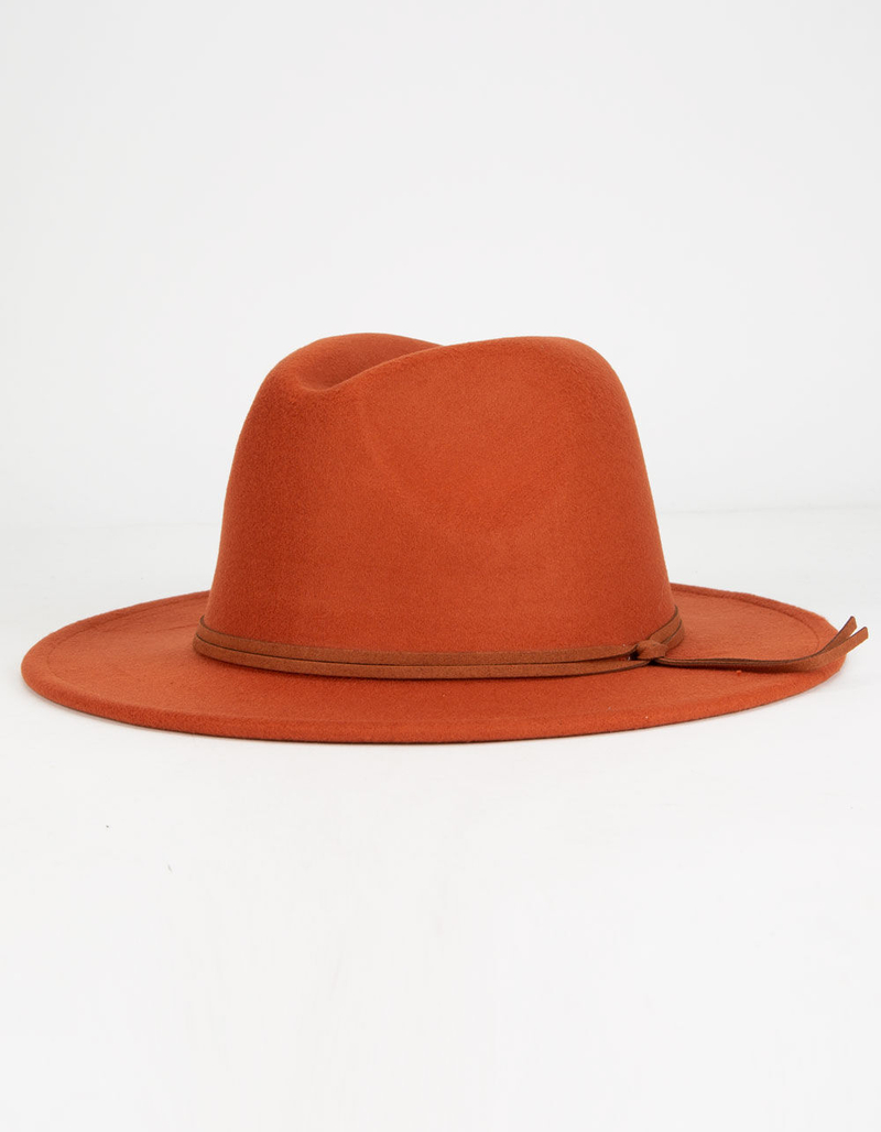 Felt Womens Rust Fedora Hat image number 0