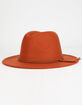 Felt Womens Rust Fedora Hat image number 1