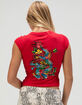 ED HARDY Dragon Womens Cap Sleeve Baby Tee image number 1