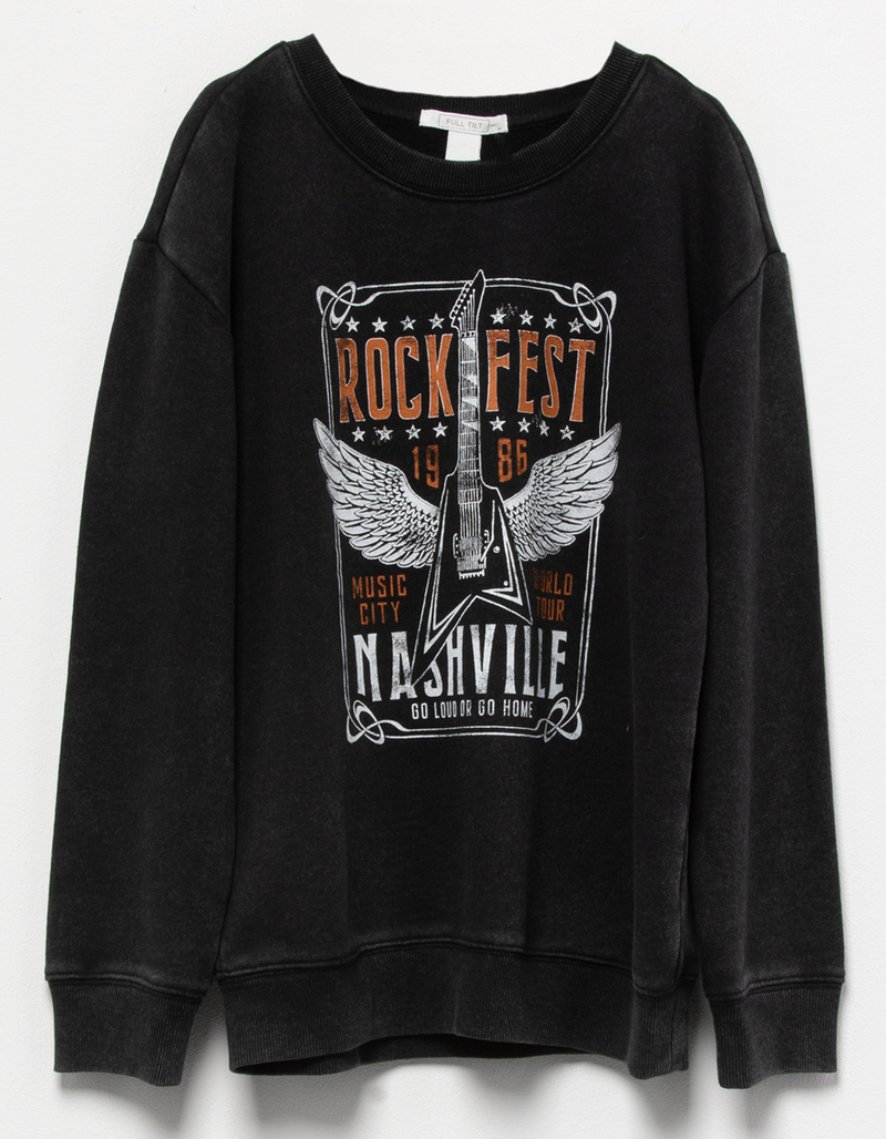 FULL TILT Nashville Girls Oversized Crewneck Sweatshirt image number 1