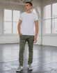 RSQ Seattle Skinny Taper Heather Olive Mens Chino Pants image number 1