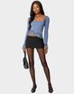 EDIKTED Lacey Asymmetric Square Neck Top image number 2