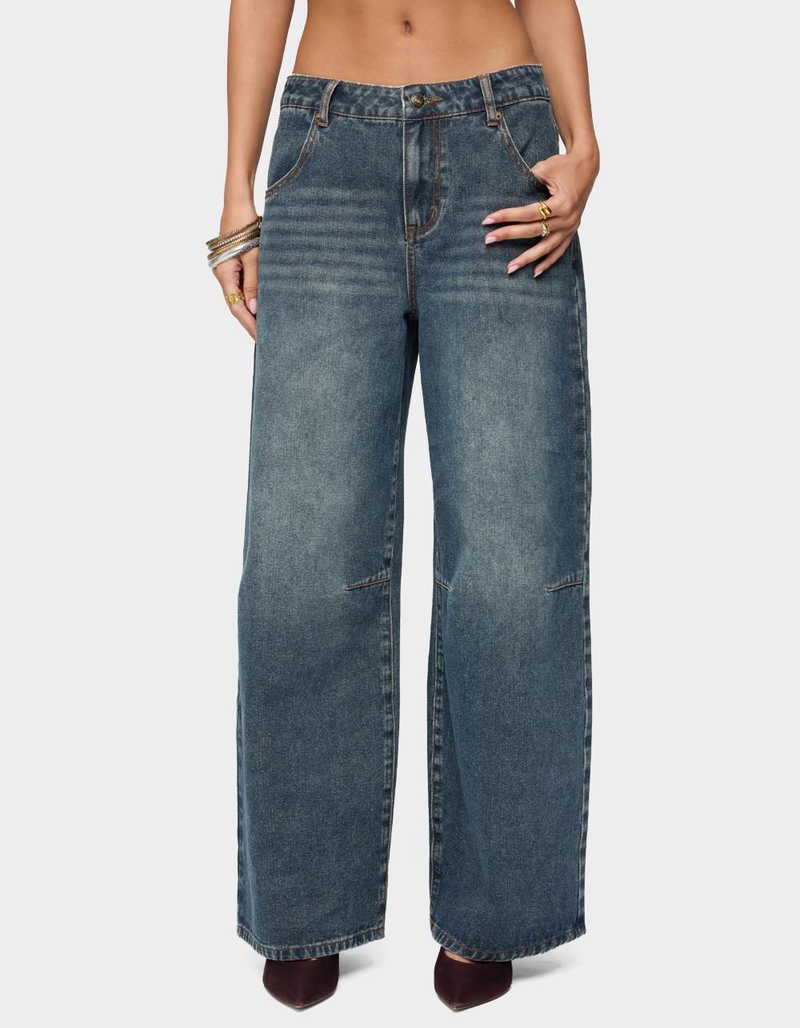 EDIKTED Santi Low Rise Wide Leg Jeans image number 0