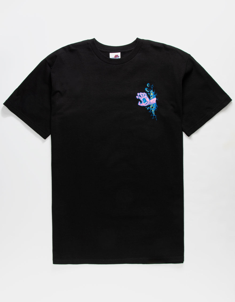SANTA CRUZ Wall Hand Black Mens T-Shirt image number 0