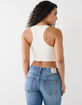 TRUE RELIGION Notch Crop Logo Womens Tank Top image number 2