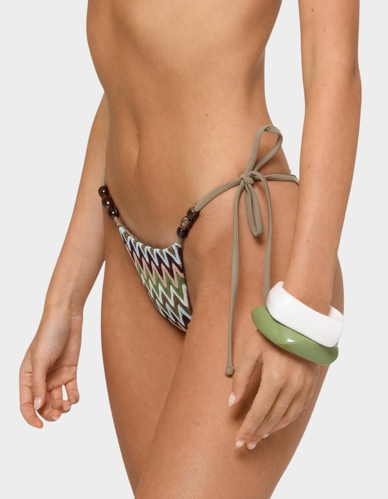 EDIKTED Alayna Zigzag String Bikini Bottoms image number 1