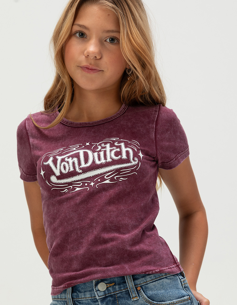VON DUTCH Logo Girls Washed Tee image number 0