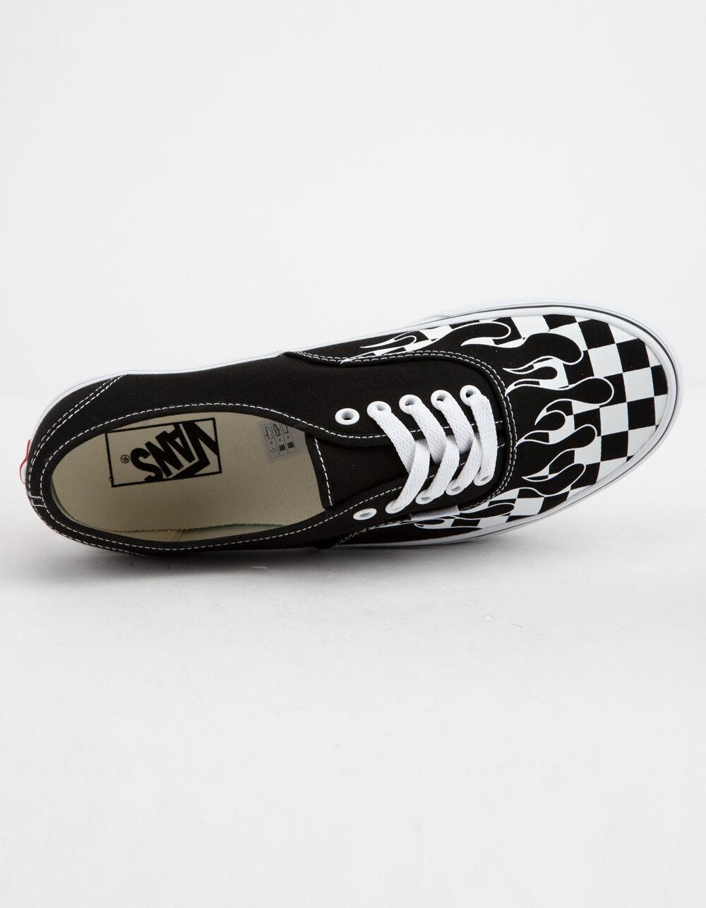 靴 vans authentic checker flame VANS Authentic Checker Flame Shoes - BLACK/WHITE | Tillys