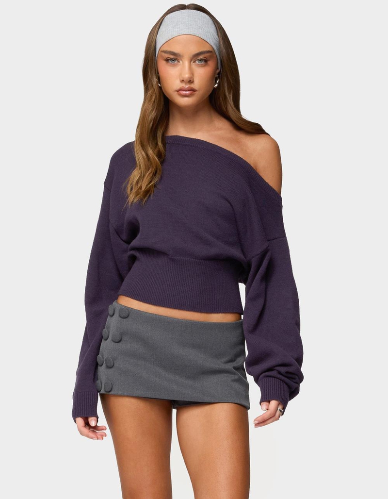 EDIKTED Ravenna Off Shoulder Sweater image number 0