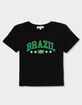BRAZIL Flag Soccer Womens Baby Tee image number 2