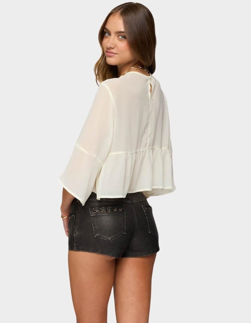 EDIKTED Missey Ruffled Chiffon Top image number 2