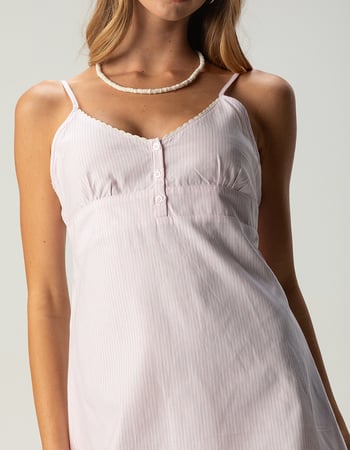 RSQ Womens Stripe Henley Dress Alternative Image
