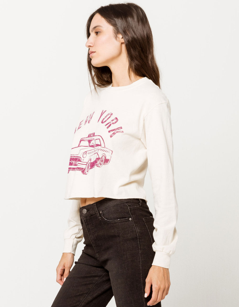 C&P BRANDED New York Taxi Womens Crop Tee image number 1