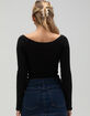 TILLYS Ballet Neck Womens Long Sleeve Top  image number 4