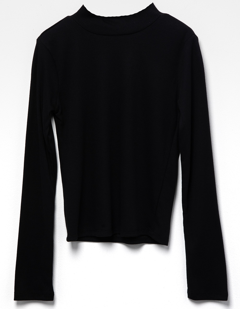 FULL TILT Essentials Rib Mock Neck Girls Long Sleeve Top image number 0