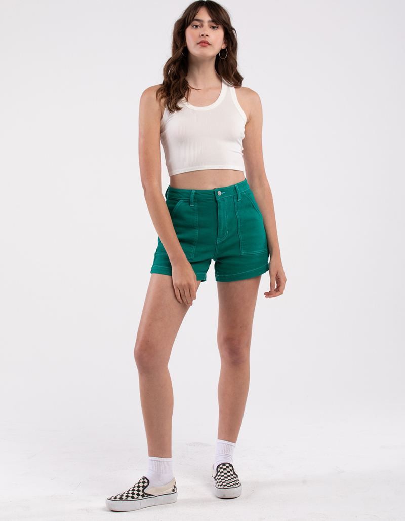 HEART & HIPS Womens Ribbed Cropped Tank Top  image number 3