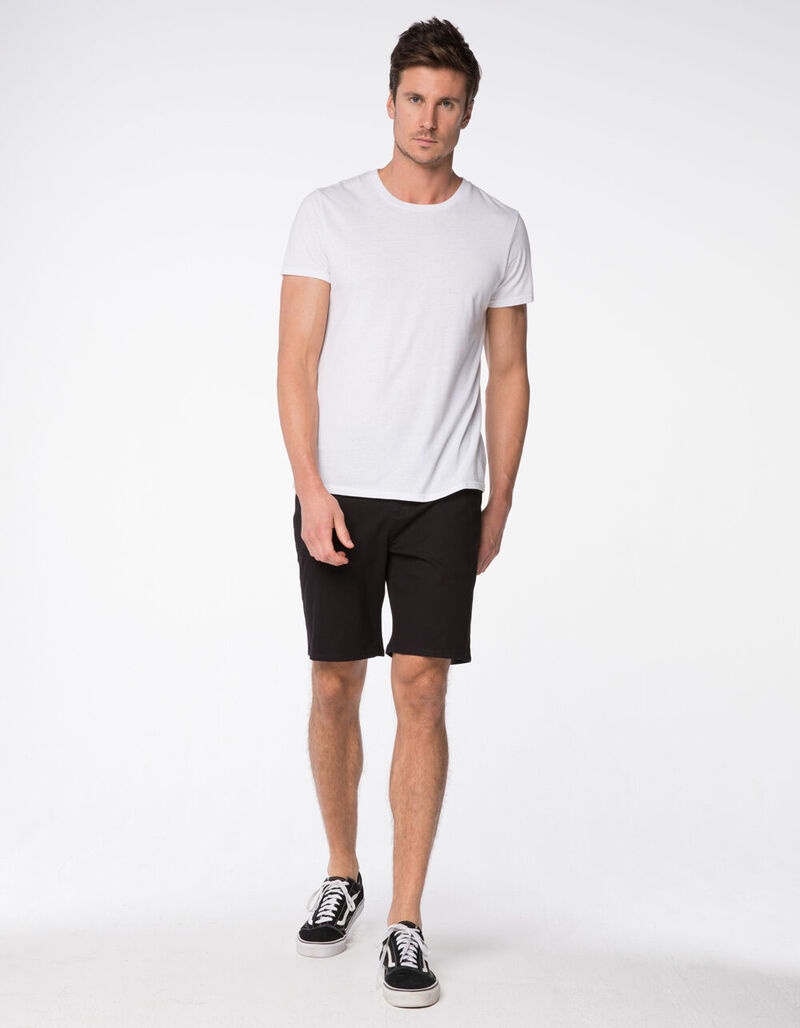 RSQ Mid Length Mens Black Chino Shorts BLACK 364586100