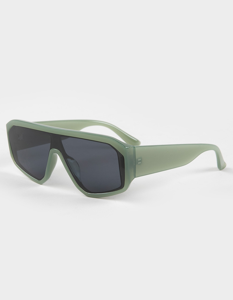 RSQ Came Oversized Flat Top Shield Sunglasses image number 0