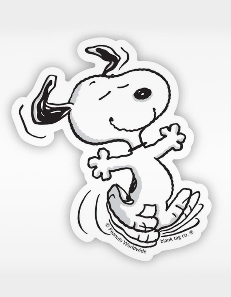 BLANK TAG CO. Peanuts Dancing Snoopy Sticker image number 0
