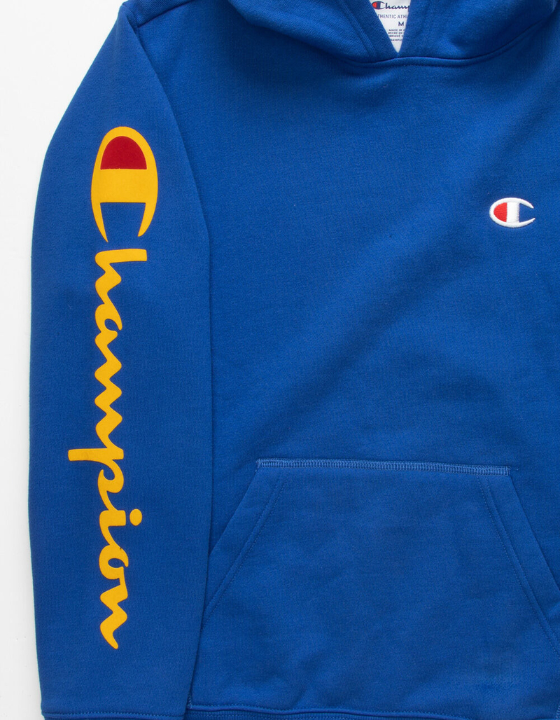 CHAMPION Flock Script Royal Boys Hoodie image number 1