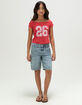 FULL TILT Lace 26 Girls Off The Shoulder Tee image number 2