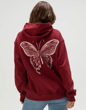 FULL TILT Embroidered Butterfly Womens Hoodie Primary Image