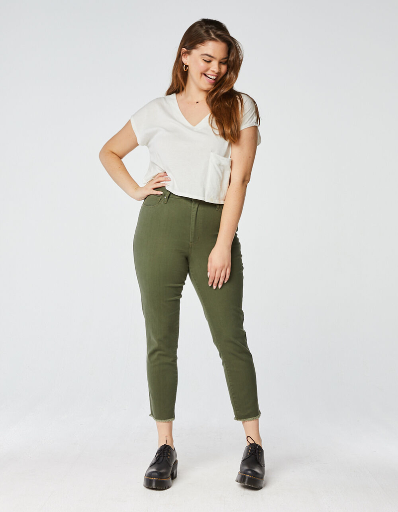 RSQ High Rise Ankle Womens Olive Skinny Jeans image number 0