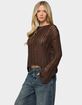 EDIKTED Jaide Sheer Ladder Knit Sweater image number 2