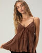 FULL TILT Womens Babydoll Top image number 1