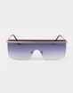 RSQ Brushed Metal Shield Sunglasses image number 2