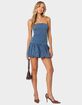 EDIKTED Denim Bubble Skirt Mini Dress image number 3