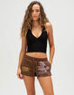 ED HARDY Tiger Mountain Womens Fleece Shorts image number 1