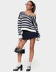EDIKTED Eugenie Oversized Striped Knit Sweater image number 5