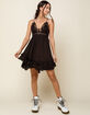 FREE PEOPLE Adella Black Slip Dress image number 4