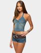 EDIKTED Cecie Denim Halter Top image number 2