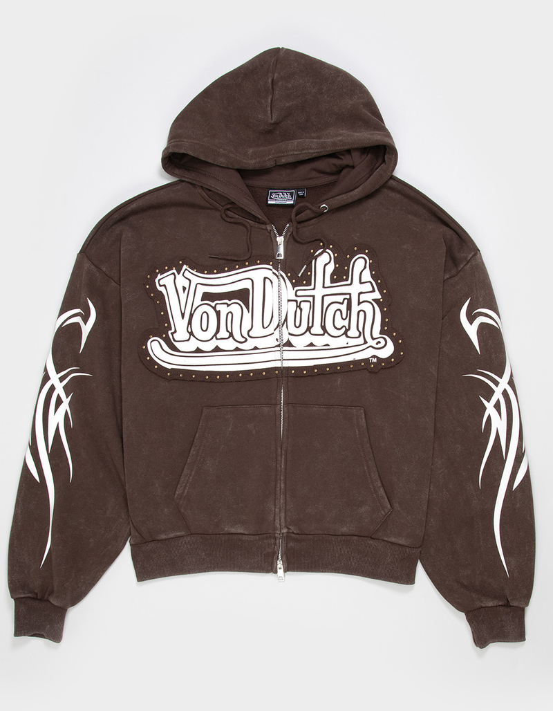 VON DUTCH Wings Mens Zip-Up Hoodie image number 2