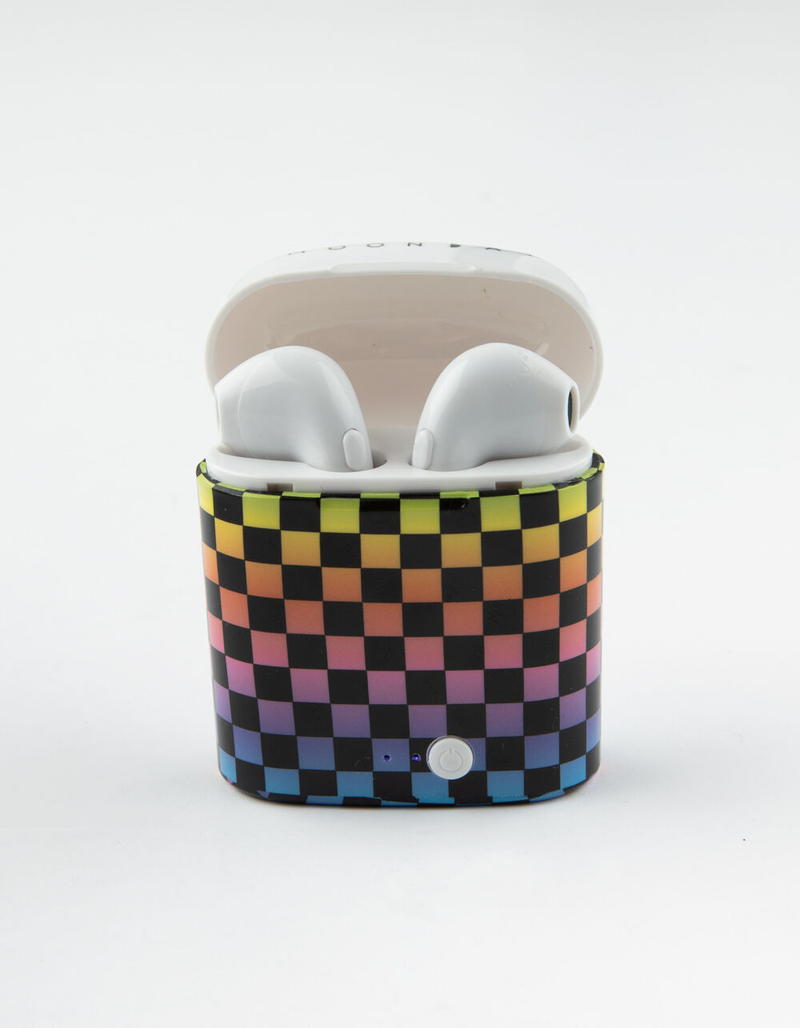 MOON DAY Rainbow Check Wireless Earbuds & Charging Case image number 1
