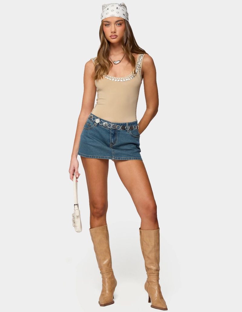 EDIKTED Amaia Studded Bodysuit image number 4