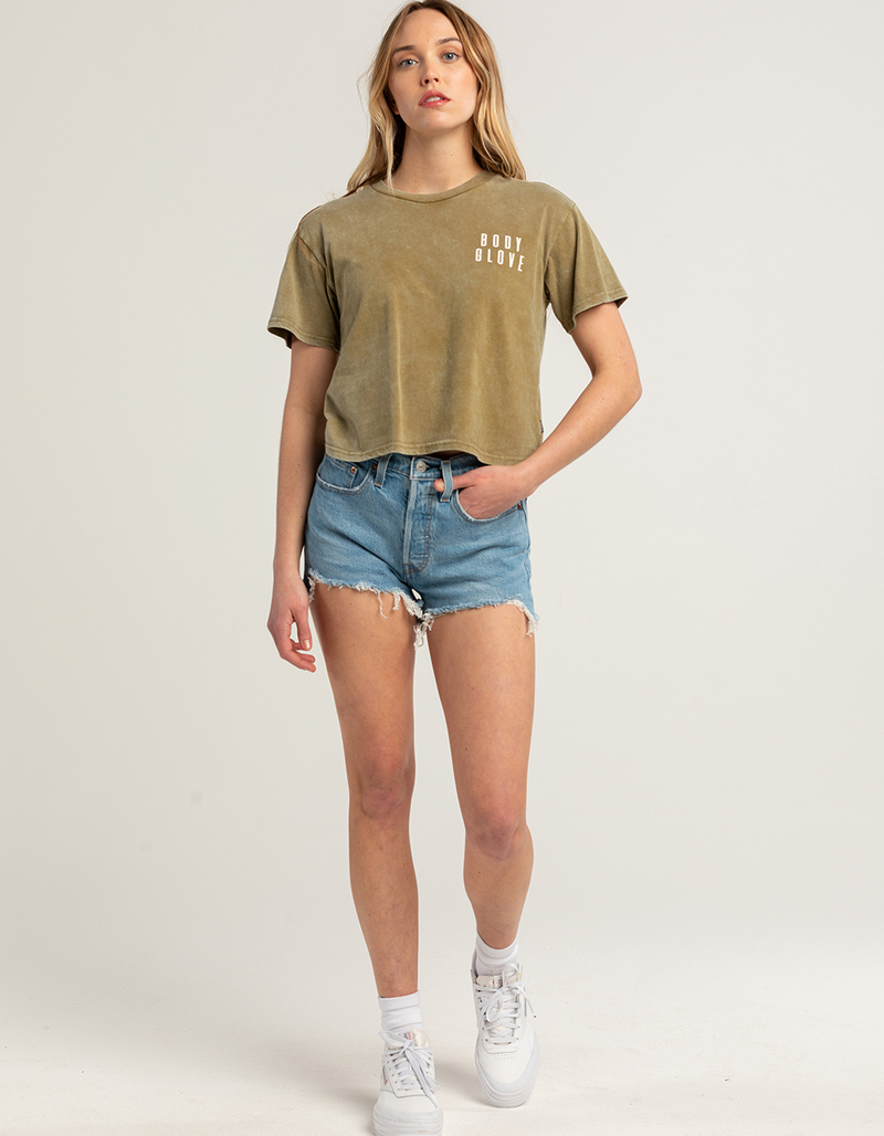 BODY GLOVE Geometric Logo Womens Crop Tee image number 3