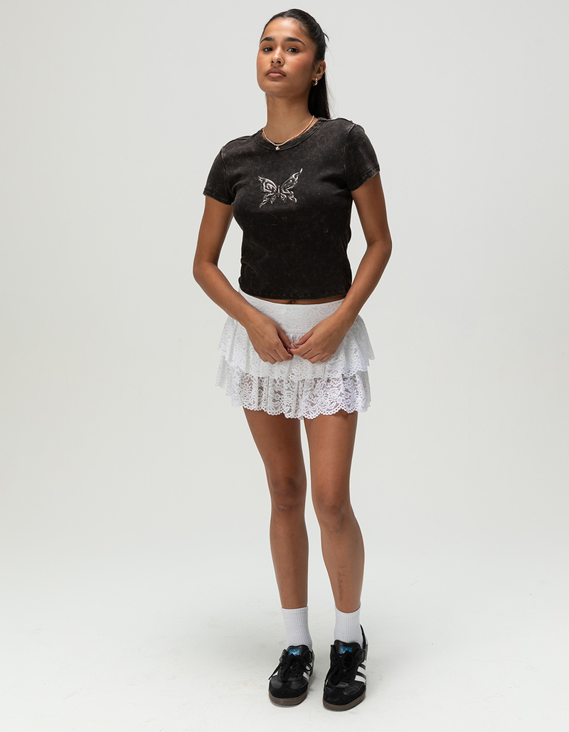 FULL TILT Chrome Butterfly Womens Tee image number 4