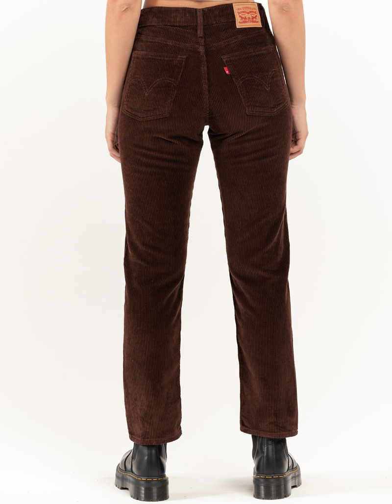 LEVI'S Wedgie Straight Womens Cord Pants - Chicory Coffee image number 3