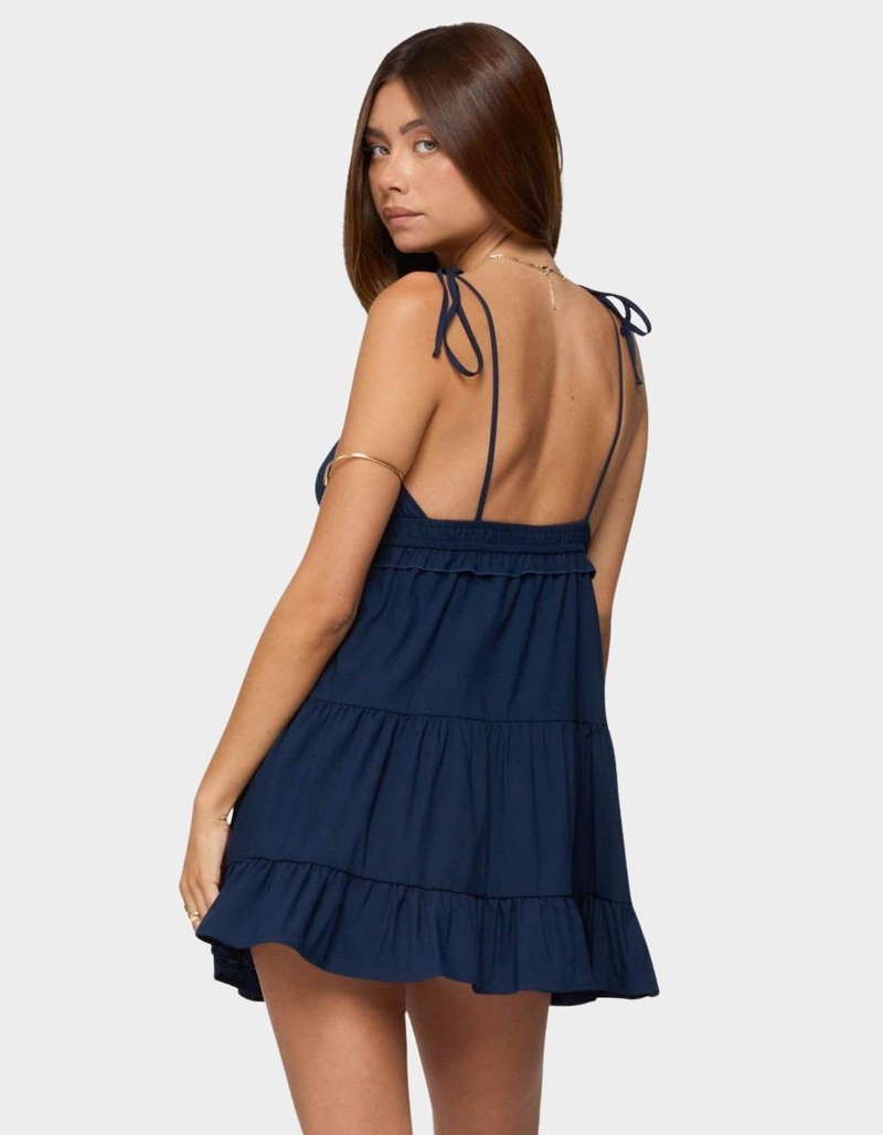 EDIKTED Sontana Ruched Tiered Mini Dress image number 2