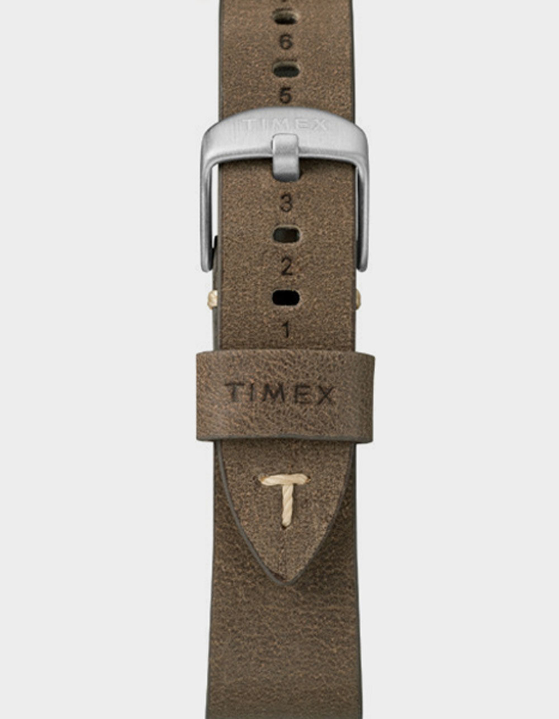 TIMEX MK1 Steel 40mm Leather Strap Silver-Tone Watch image number 2