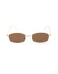 Breezy Slim Gold Rectangle Sunglasses image number 2